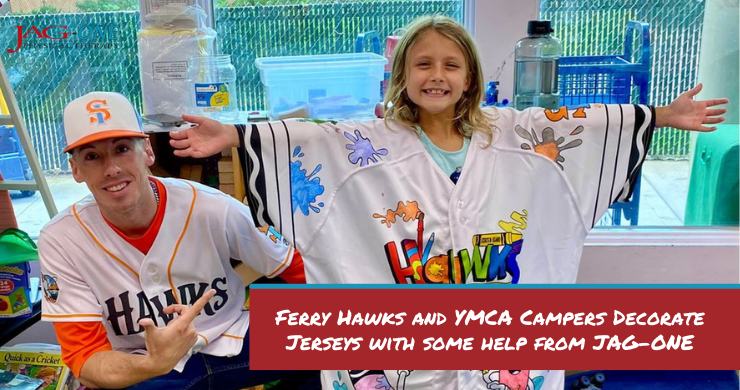 Ferry Hawks and YMCA Campers Decorate Jerseys with some help from JAG-ONE